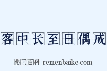 客中长至日偶成是什么意思的图片